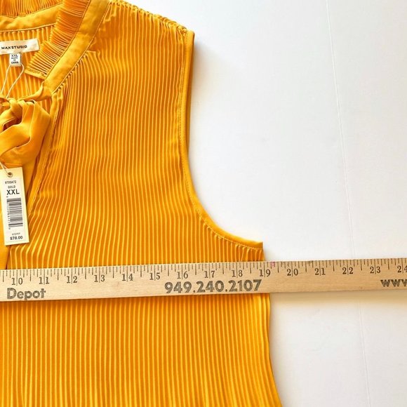 NWT Max Studio Pin Pleat Sleeveless Blouse XXL - Picture 8 of 9